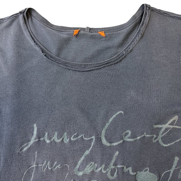 Vintage Juicy Couture Tee Shirt Blue Script Cotton Long Sleeve Size S Y2K - Picture 9 of 13
